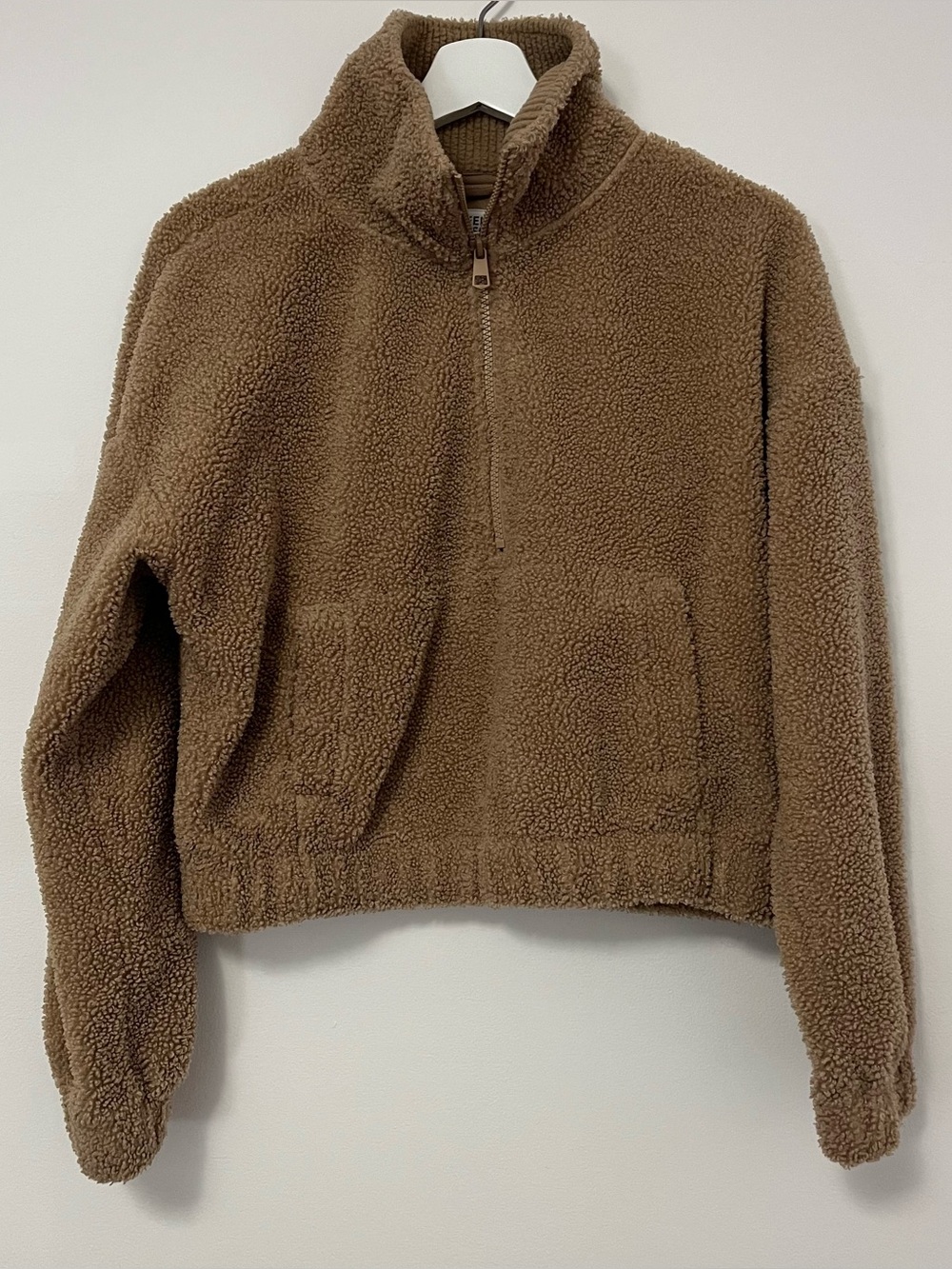 American Eagle Sherpa Half Zip in Brown Size XS